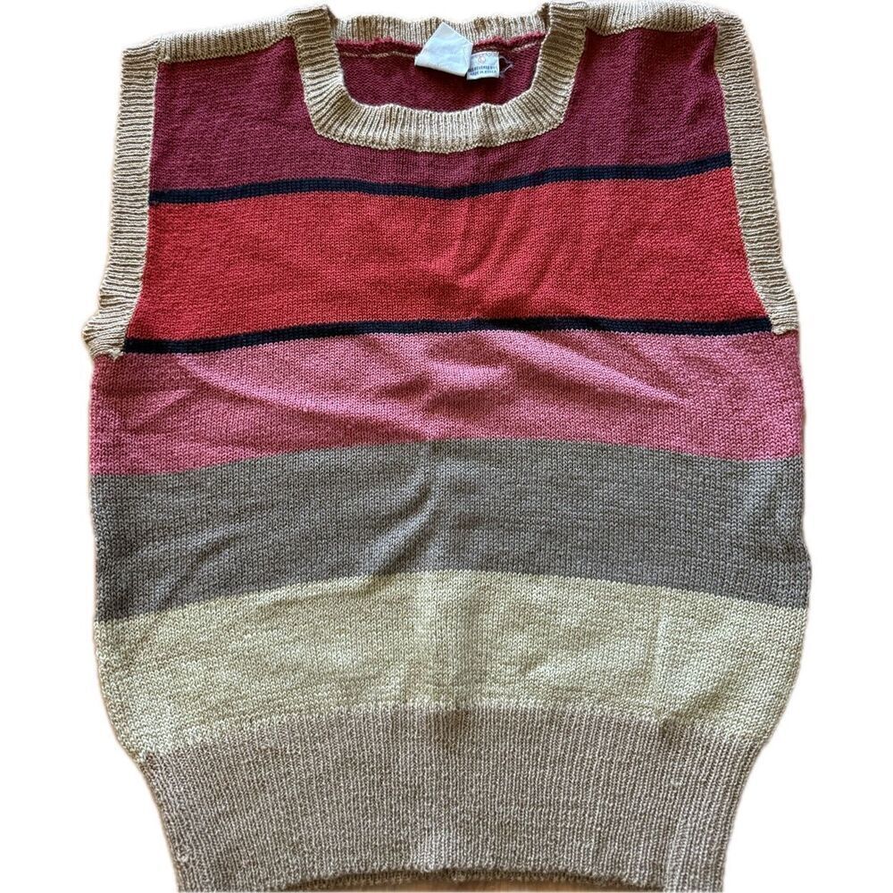 Queens Way To Fashion Vintage Knit Vest 70’s EUC Women’s Size L - Picture 5 of 8